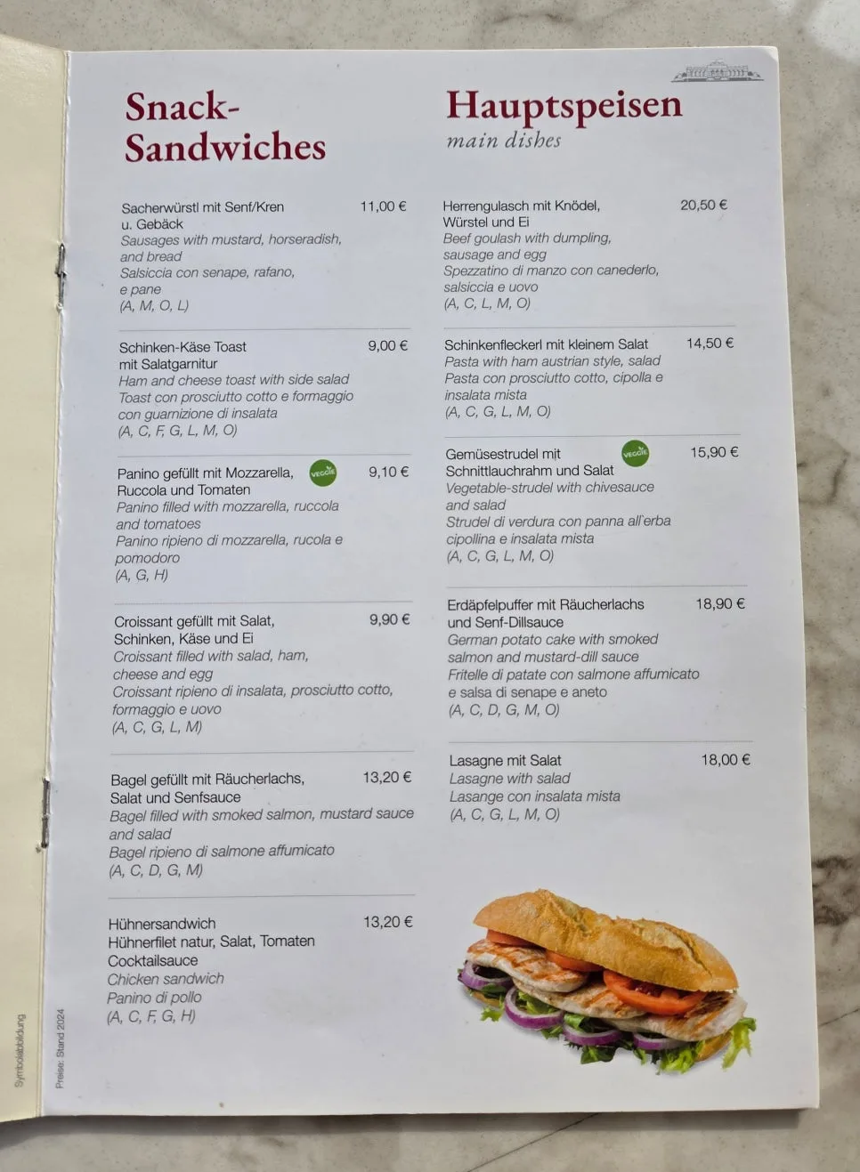 Café Gloriette 飲品菜單