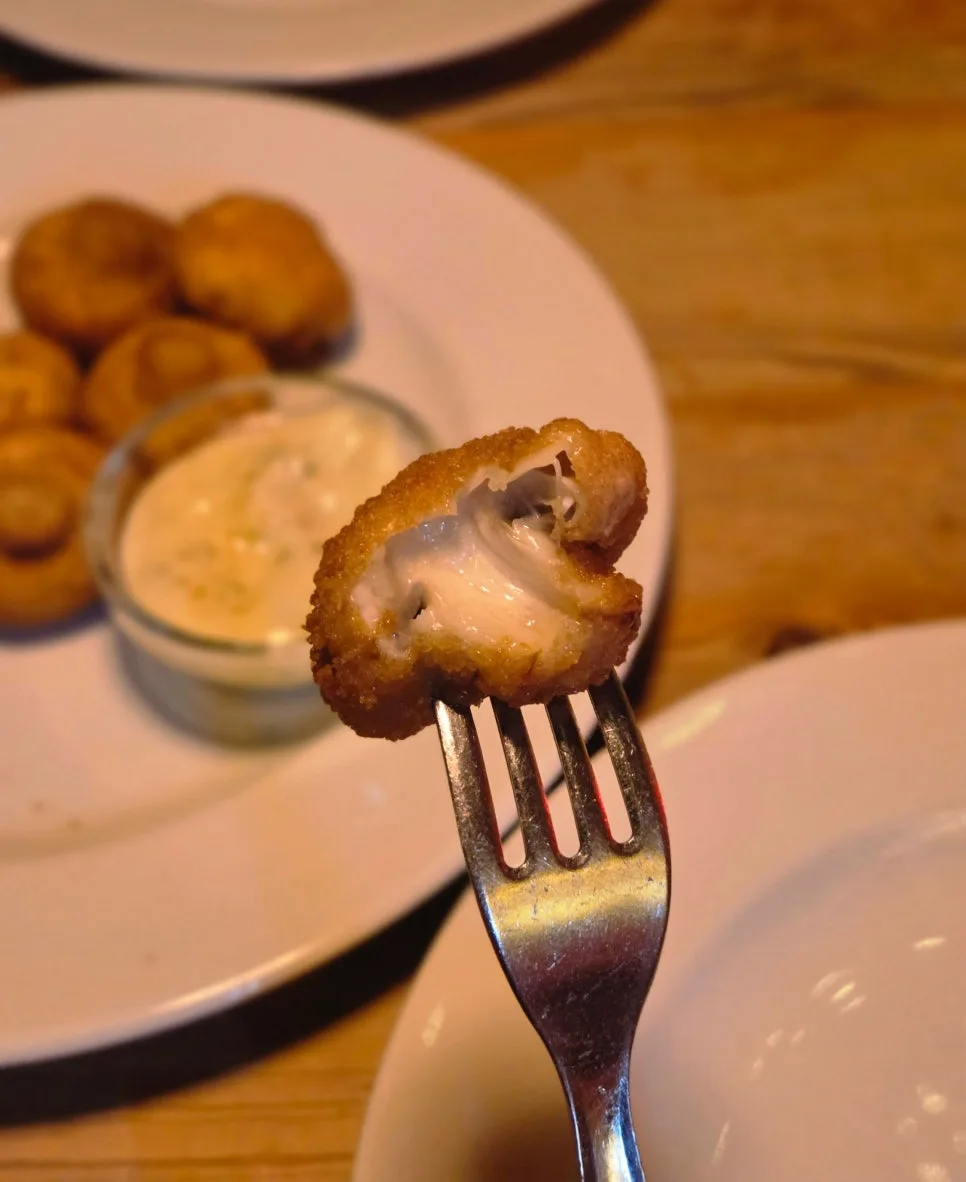 炸蘑菇與塔塔醬