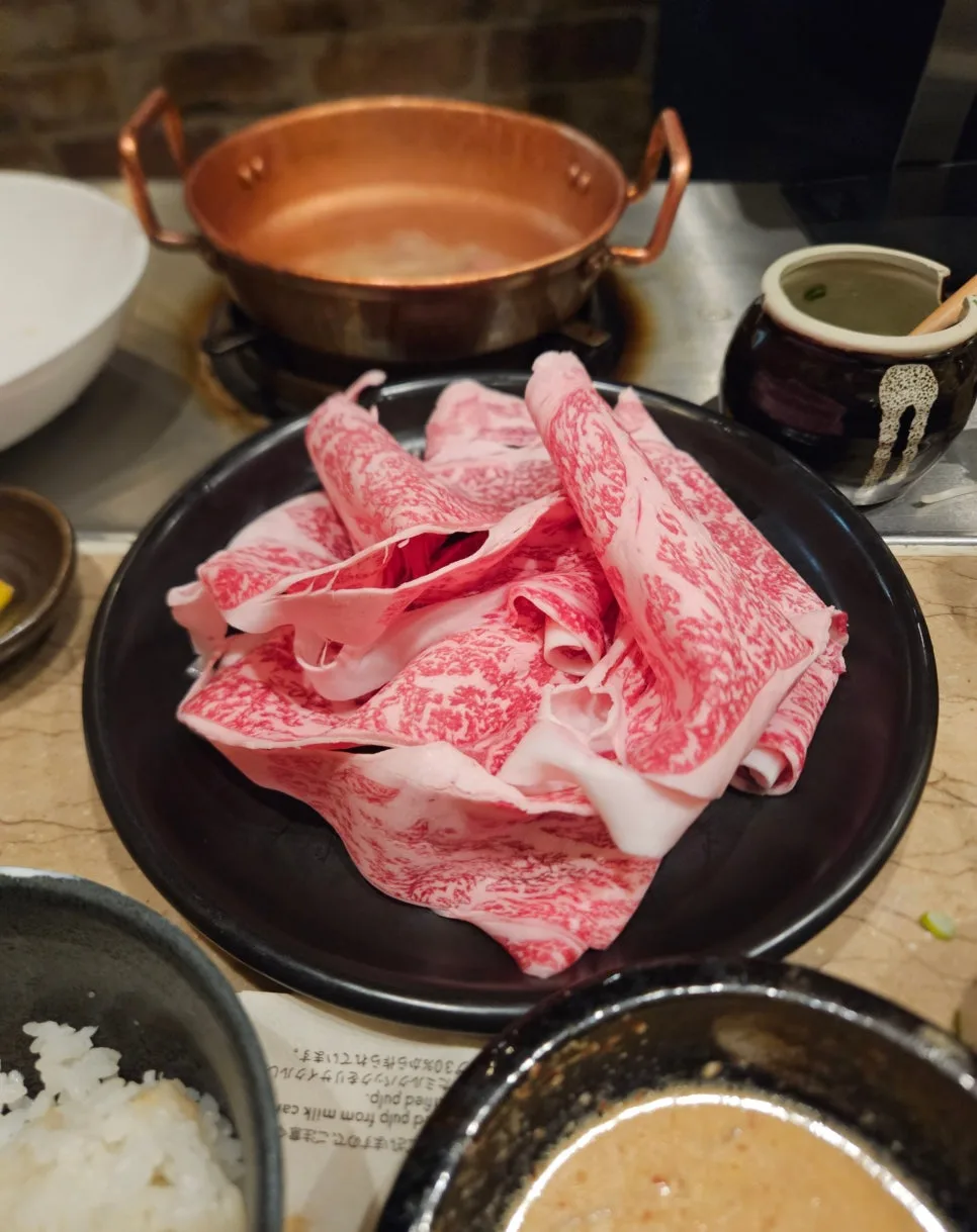 涮好的牛肉