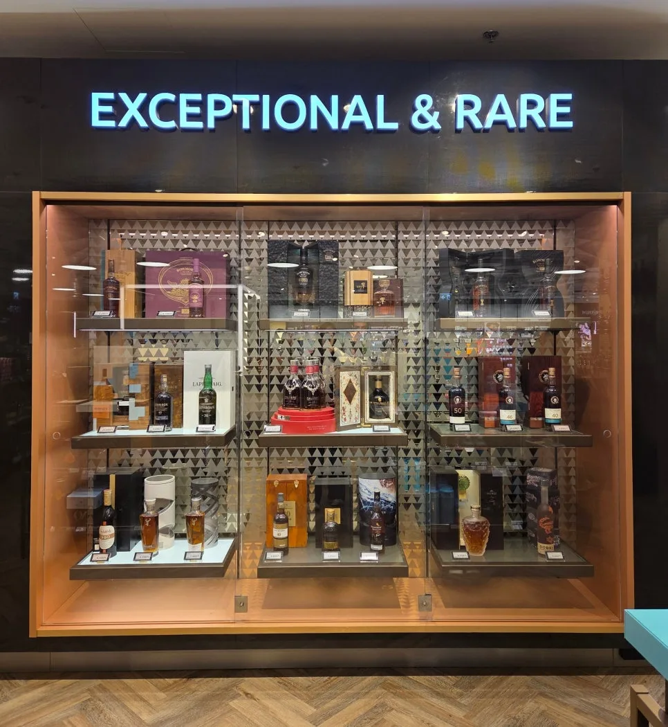 高價稀有威士忌展示