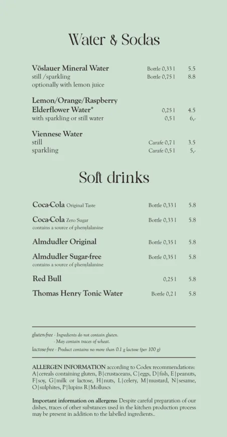 Café Mozart 咖啡品項