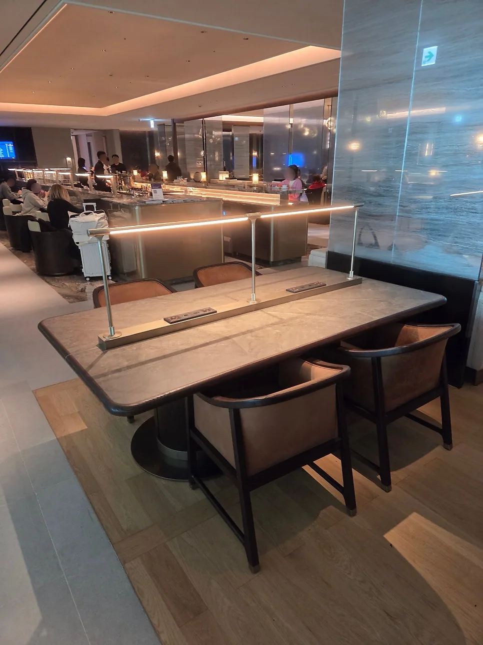 table seating in lounge