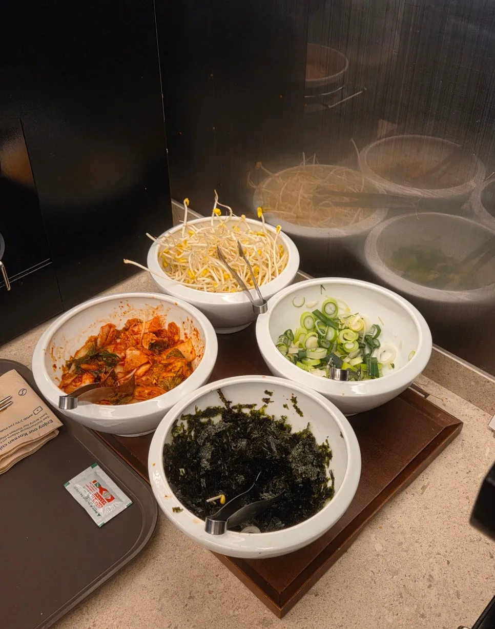 ramen toppings station