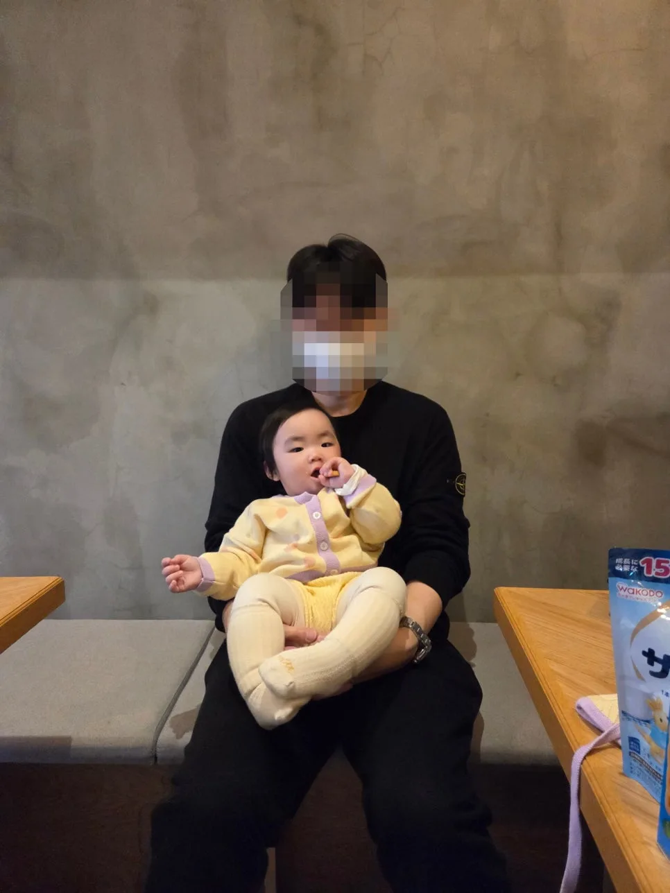Baby snack time at Lester Coffee